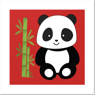 Cute panda doodle Posters and Art